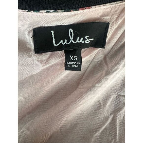 Lulus what a time pink floral chiffon long sleeve wrap dress XS wedding bridal - Picture 7 of 8